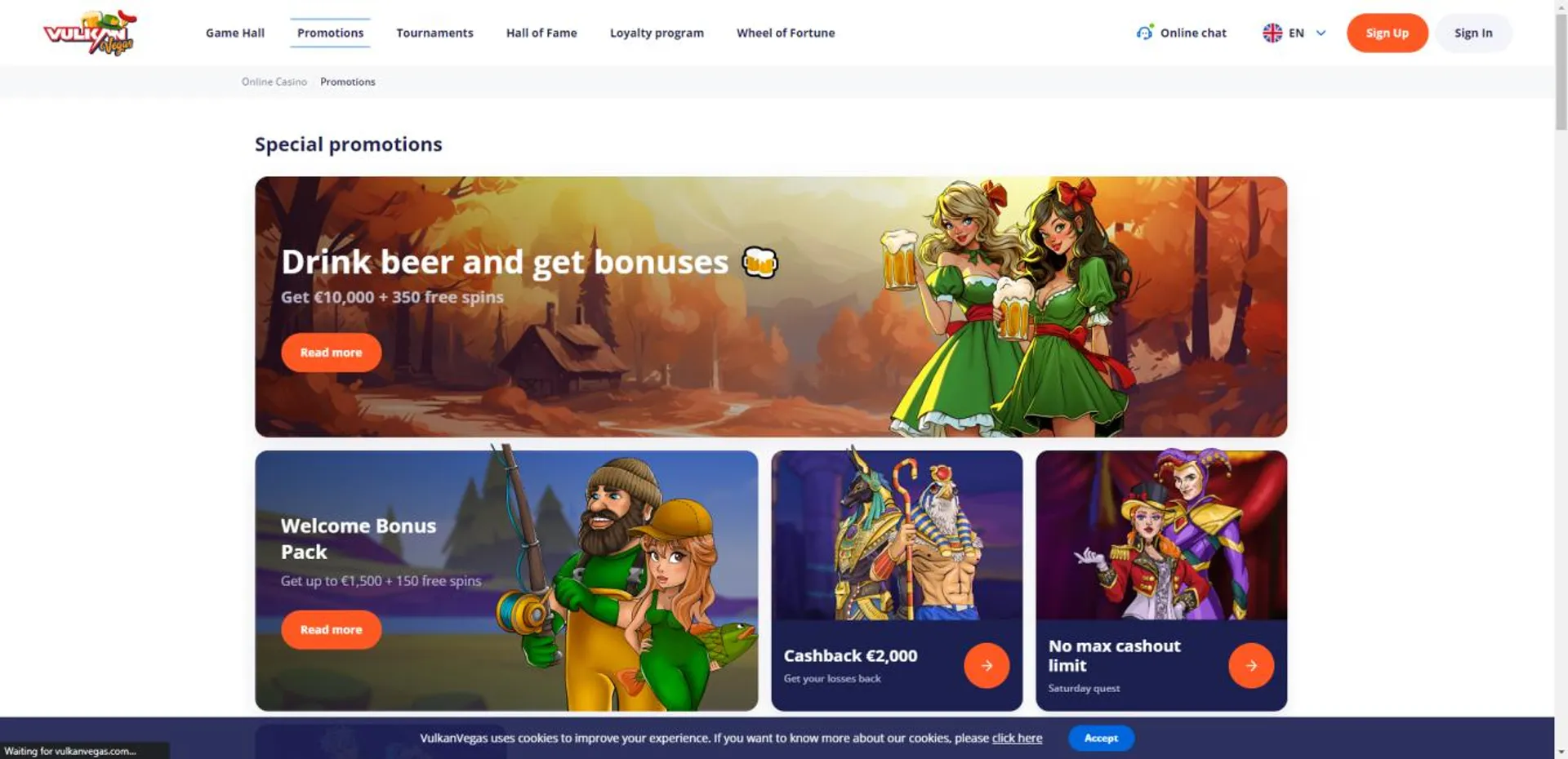 Sports betting website